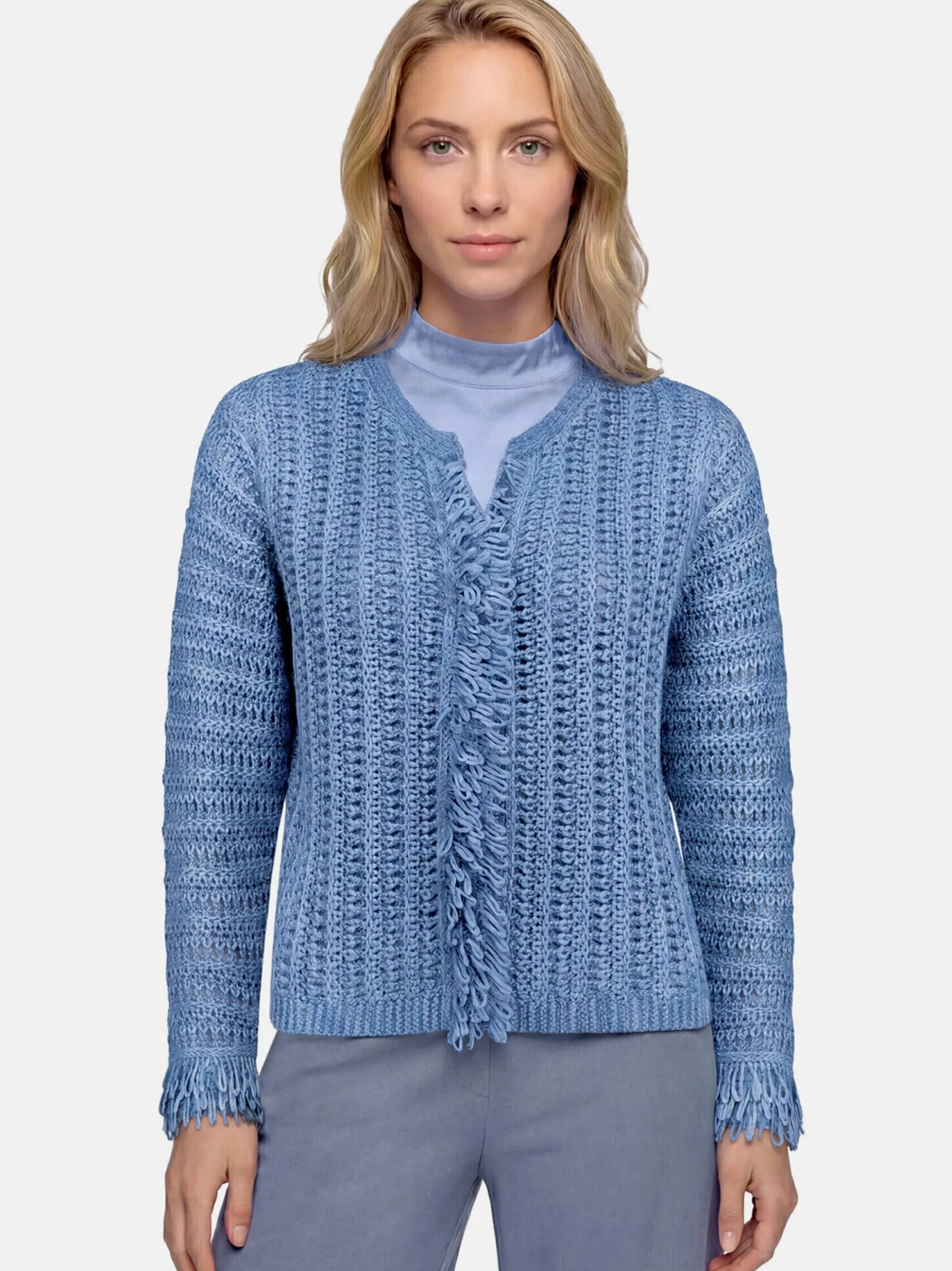 Betty Barclay Damen Strickjacke in blau