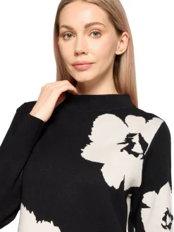Betty Barclay Damen Strickkleid in schwarz weiß