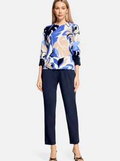 Betty Barclay Damen Strickpullover in hellblau mehrfarbig