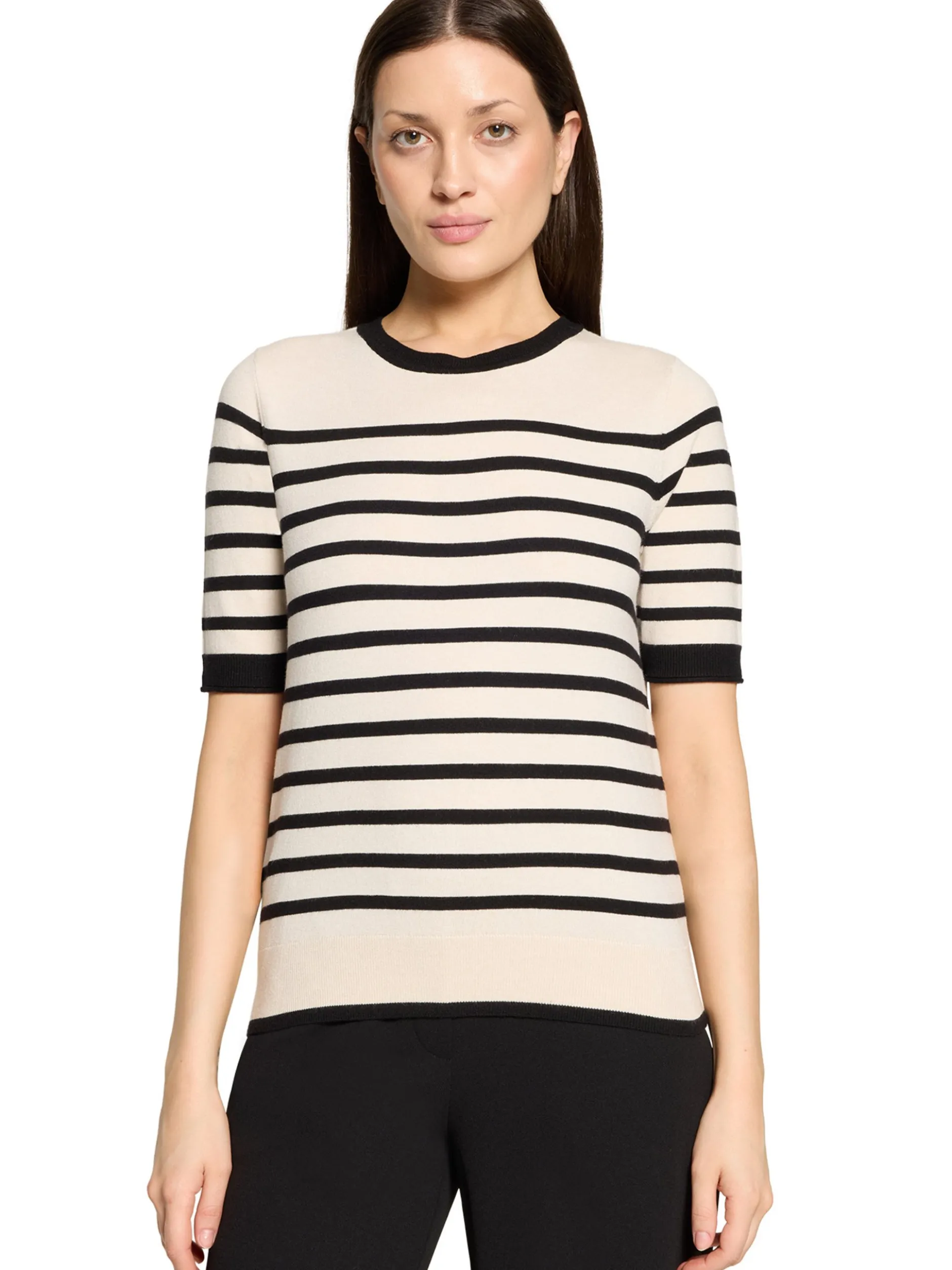 Betty Barclay Damen Strickshirt in schwarz beige
