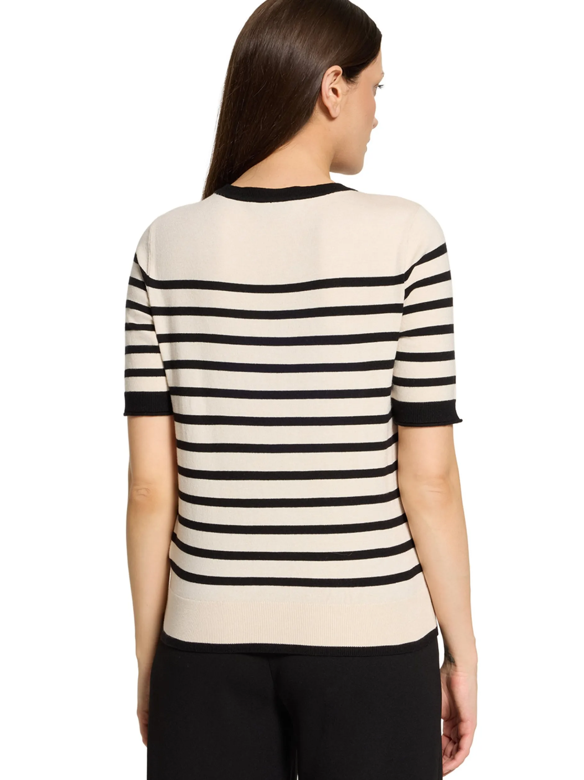 Betty Barclay Damen Strickshirt in schwarz beige