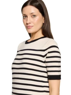 Betty Barclay Damen Strickshirt in schwarz beige