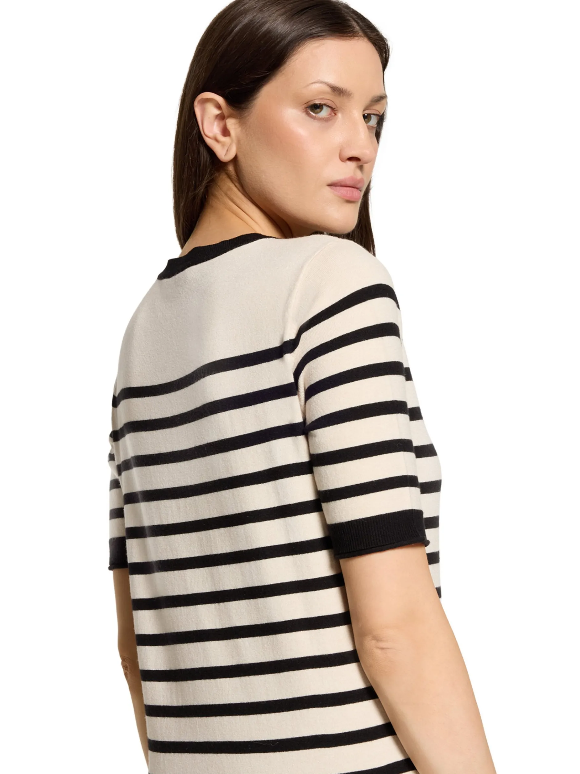 Betty Barclay Damen Strickshirt in schwarz beige