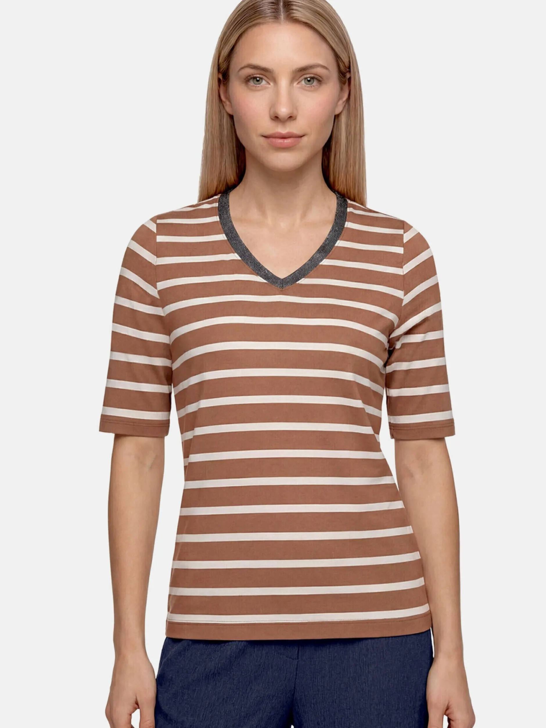 Betty Barclay Damen T-Shirt in braun mehrfarbig