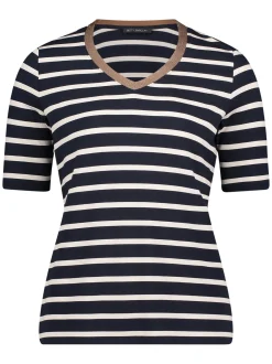 Betty Barclay Damen T-Shirt in marine ecru