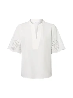 Betty & Co Damen Bluse in ecru - Ärmel: Halbarm