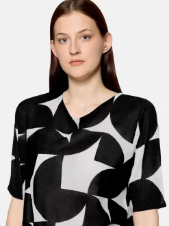 Betty & Co Damen Feinstrickpullover in schwarz mehrfarbig
