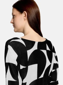 Betty & Co Damen Feinstrickpullover in schwarz mehrfarbig