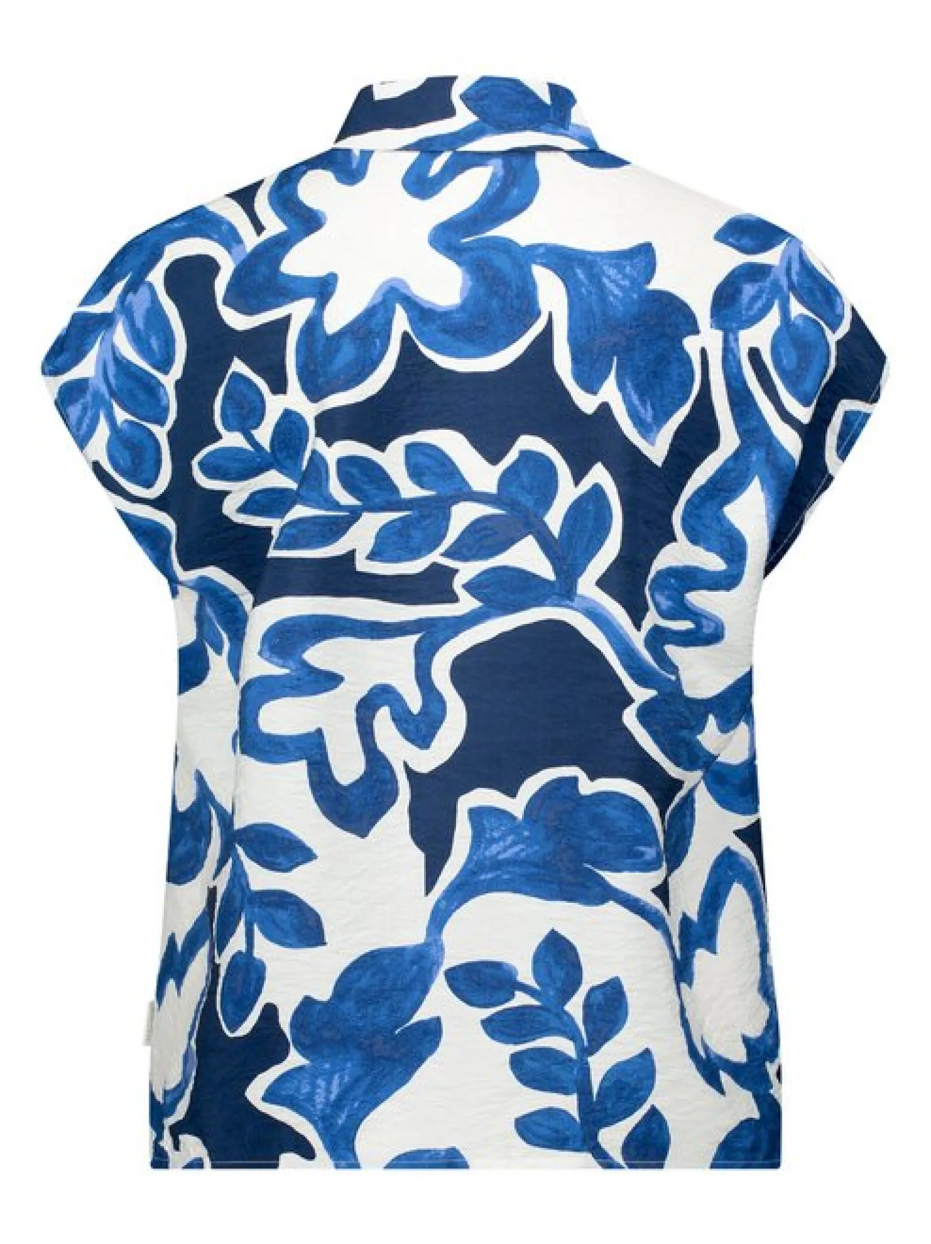 Betty & Co Damen Hemdbluse in marine weiß