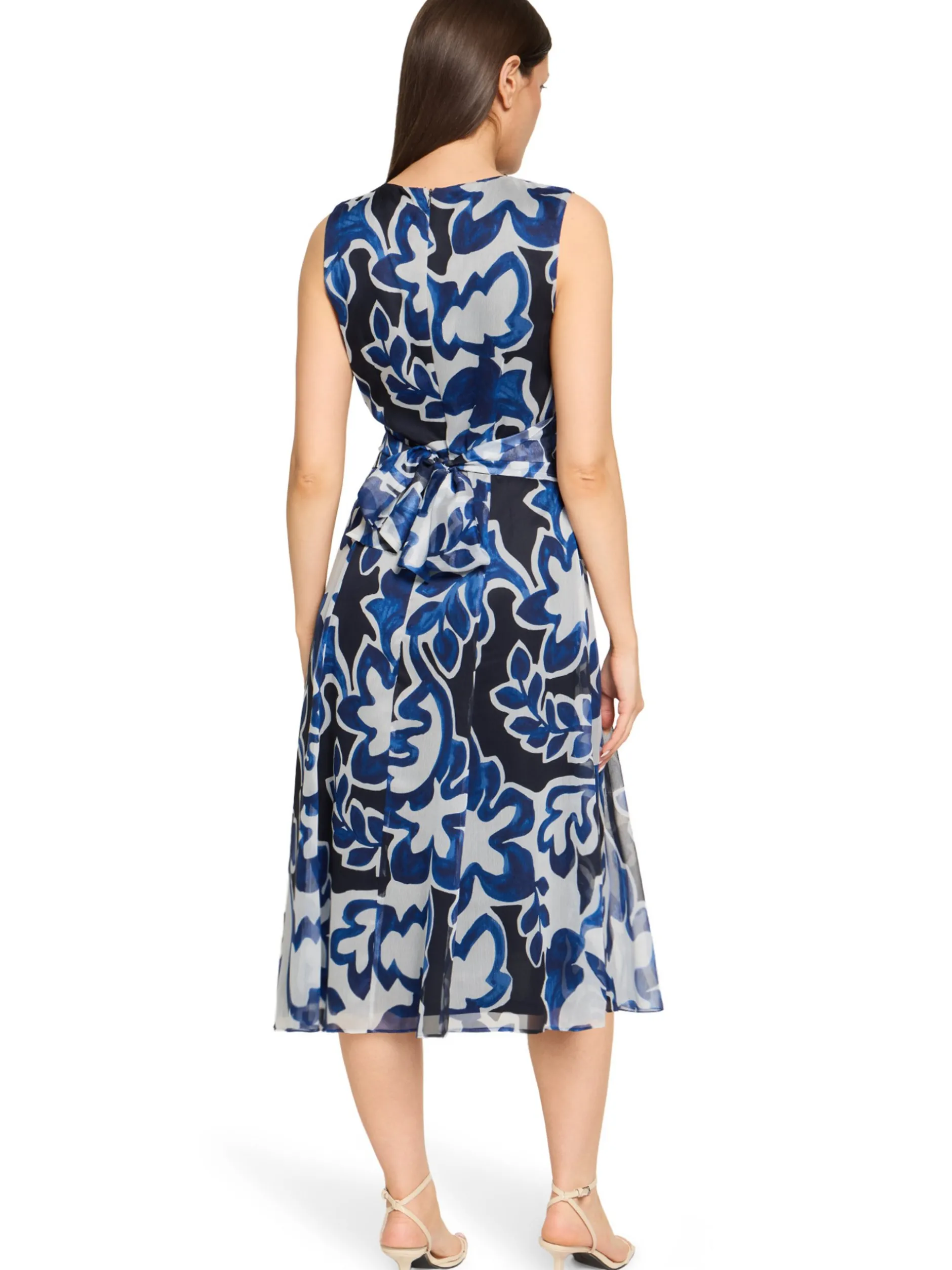 Betty & Co Damen Sommerkleid in indigo weiß