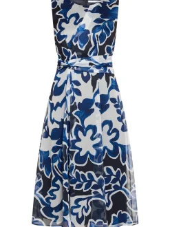 Betty & Co Damen Sommerkleid in indigo weiß