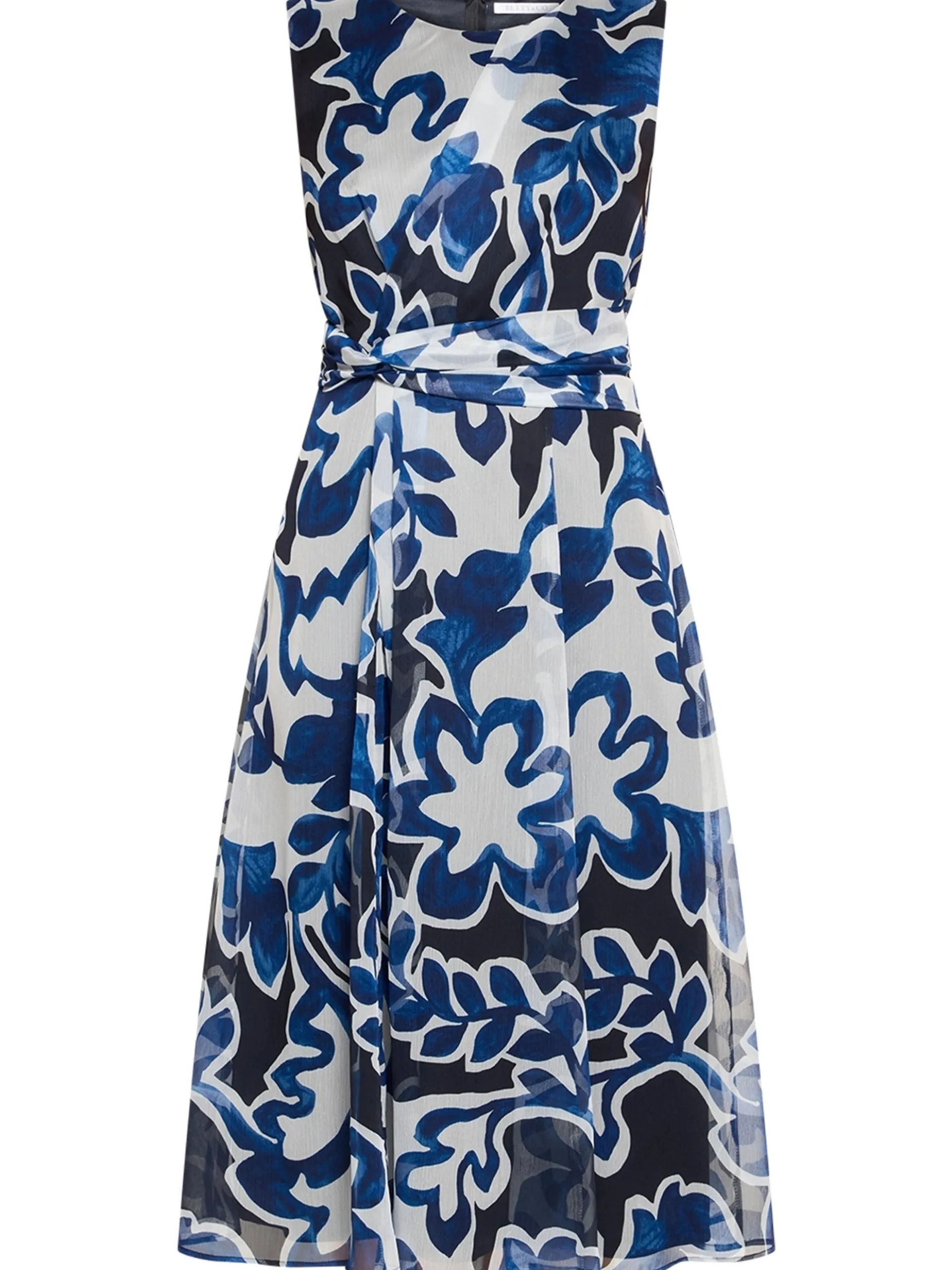 Betty & Co Damen Sommerkleid in indigo weiß