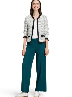 Betty & Co Damen Strickjacke in ecru mehrfarbig