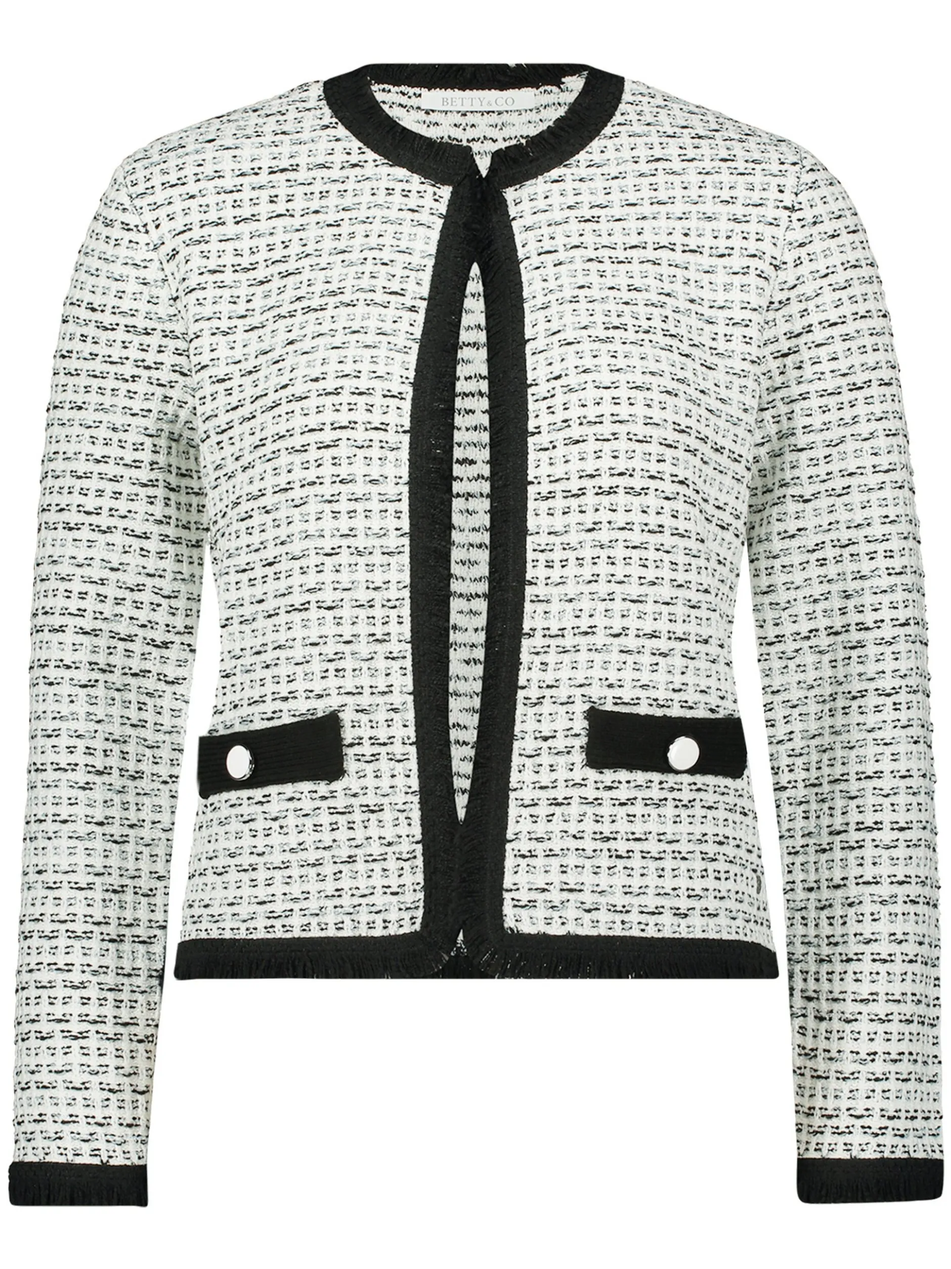 Betty & Co Damen Strickjacke in ecru mehrfarbig