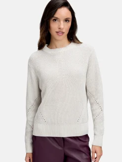 Betty & Co Damen Strickpullover in weiß