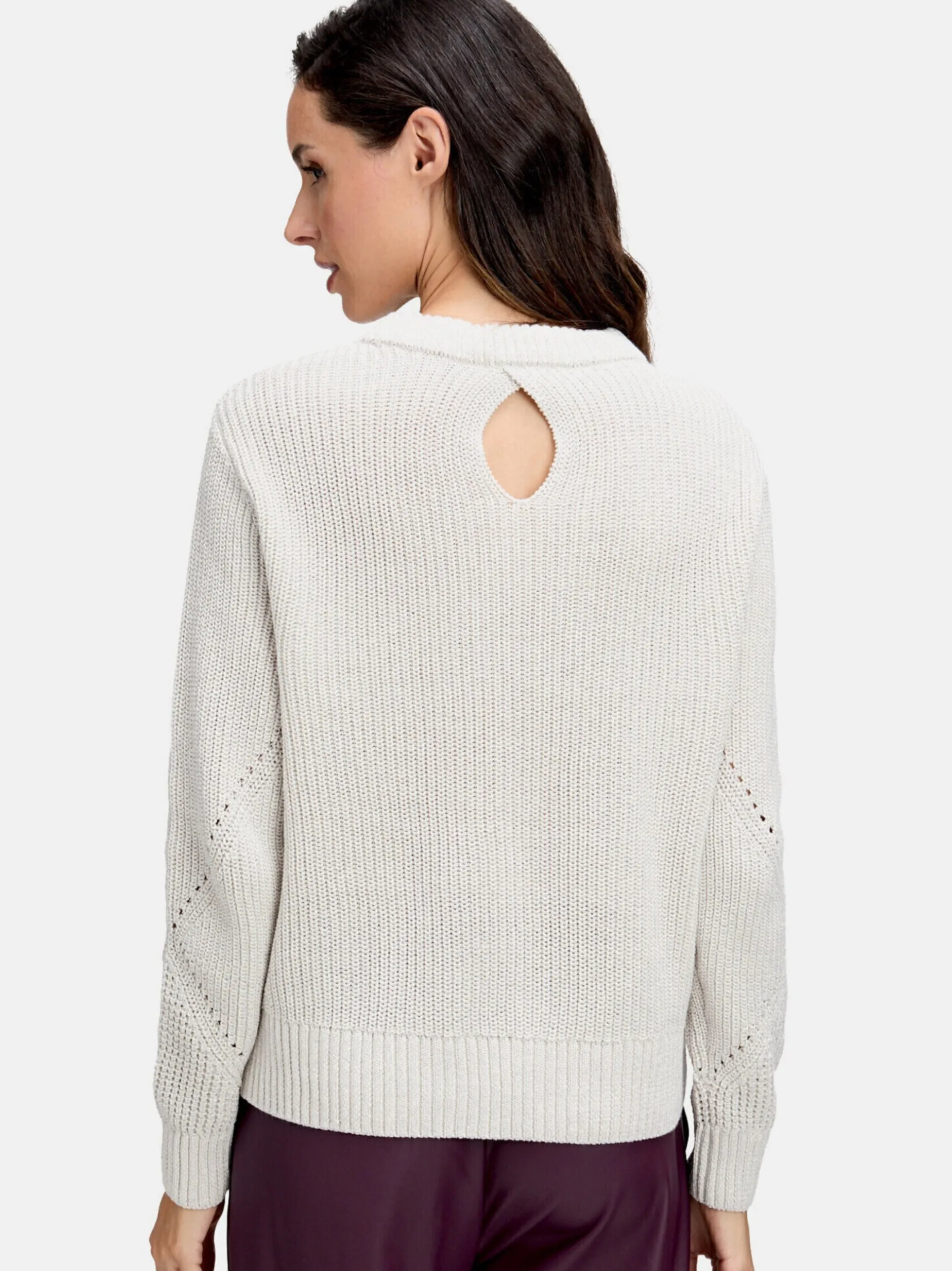 Betty & Co Damen Strickpullover in weiß