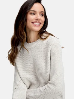 Betty & Co Damen Strickpullover in weiß