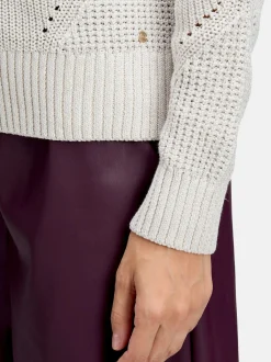 Betty & Co Damen Strickpullover in weiß