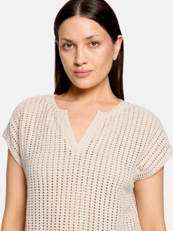 Betty & Co Damen Strickshirt in beige