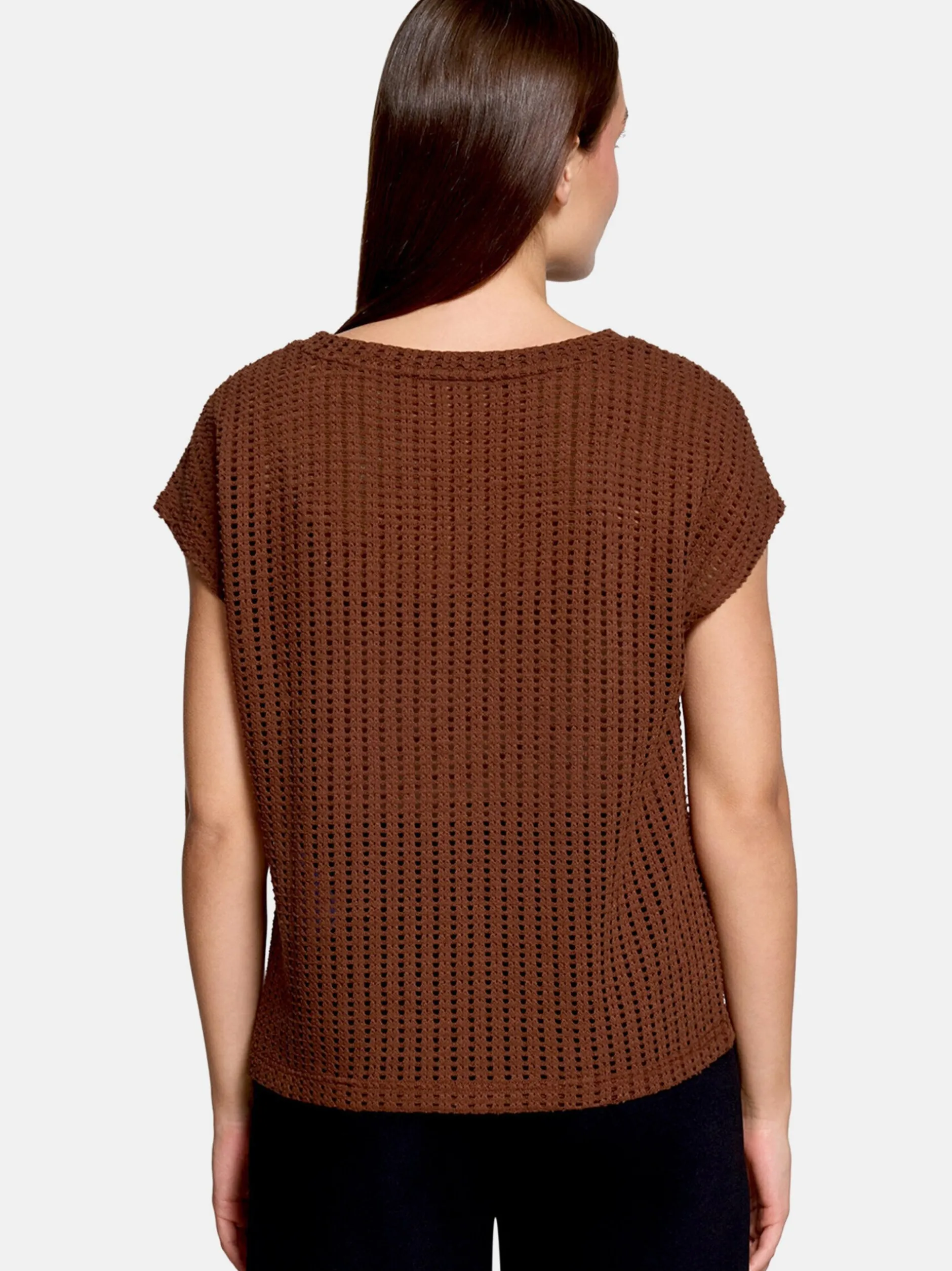 Betty & Co Damen Strickshirt in beige braun