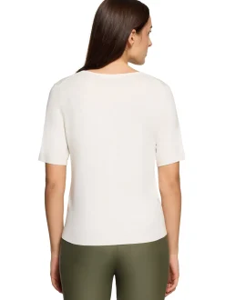 Betty & Co Damen Strickshirt in ecru - Ärmel: kurzarm
