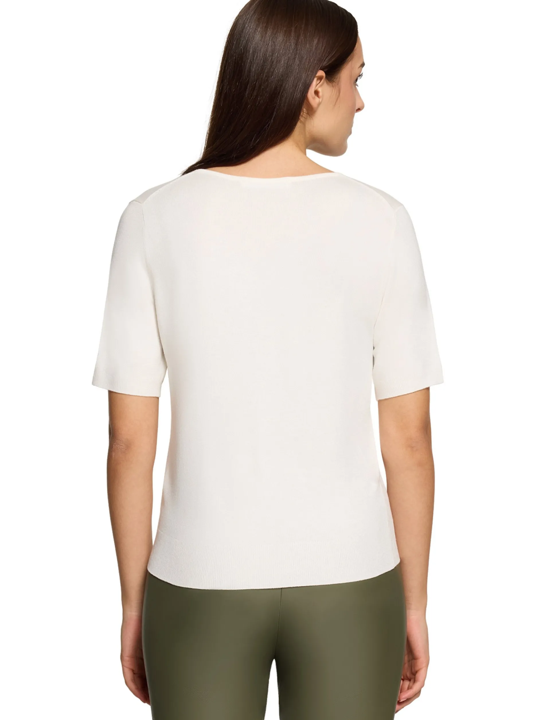 Betty & Co Damen Strickshirt in ecru - Ärmel: kurzarm