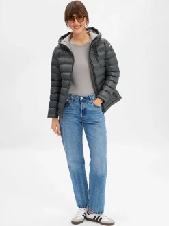 Blauer Damen Steppjacke in anthrazit