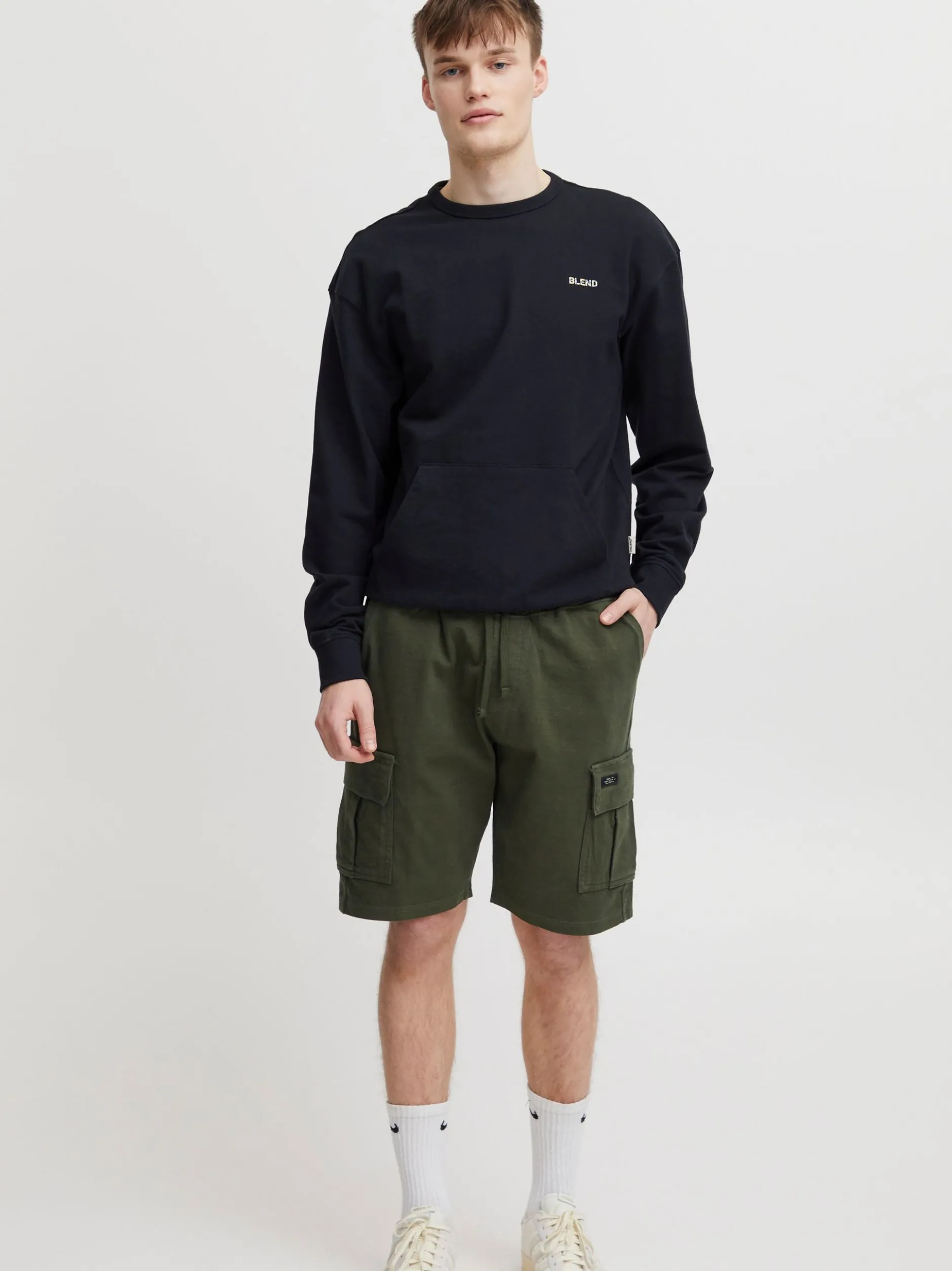 BLEND Herren Cargoshorts - BHSweatshorts in grün