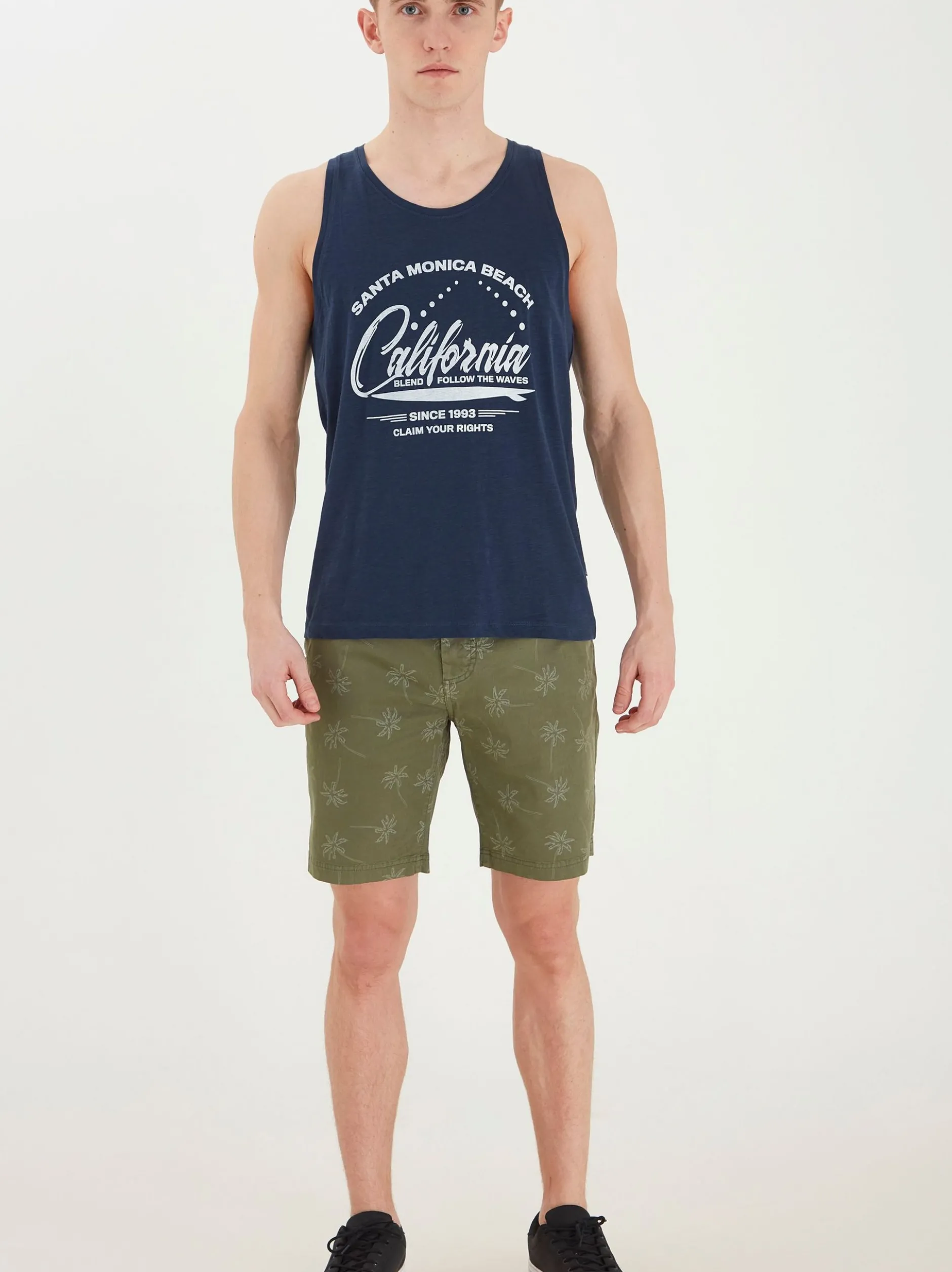 BLEND Herren Chinoshorts - BHWoven in grün