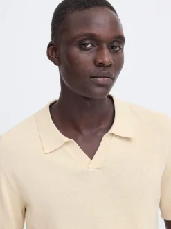 BLEND Herren Feinstrickpoloshirt - BHBray in beige