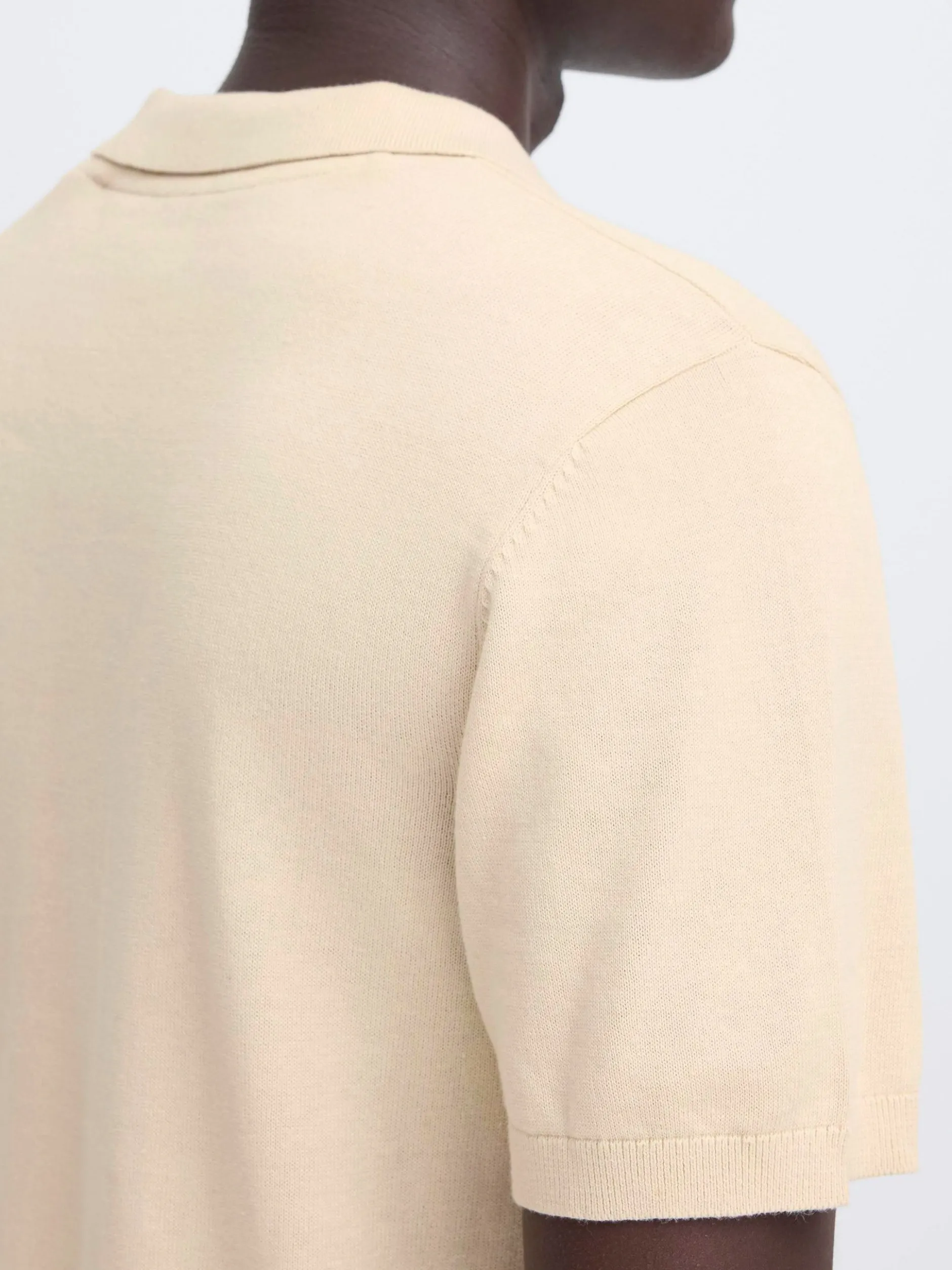 BLEND Herren Feinstrickpoloshirt - BHBray in beige