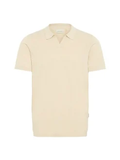 BLEND Herren Feinstrickpoloshirt - BHBray in beige