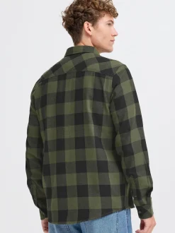 BLEND Herren Flanellhemd - BHOrma in grün