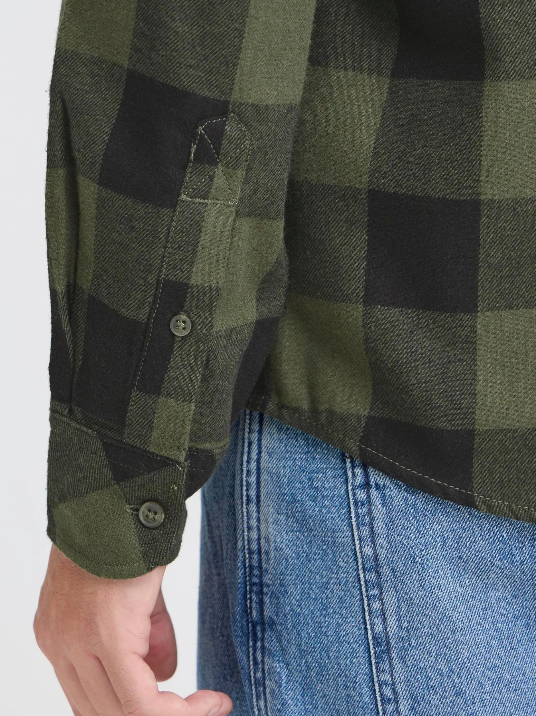 BLEND Herren Flanellhemd - BHOrma in grün