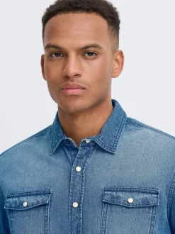BLEND Herren Jeanshemd - BHDargo in medium stone