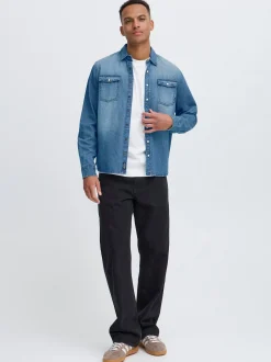BLEND Herren Jeanshemd - BHDargo in medium stone