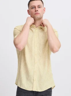BLEND Herren Kurzarmhemd - BHace Shirt in beige