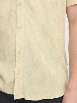 BLEND Herren Kurzarmhemd - BHace Shirt in beige