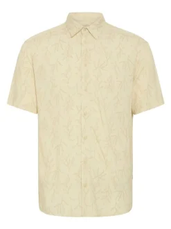 BLEND Herren Kurzarmhemd - BHace Shirt in beige