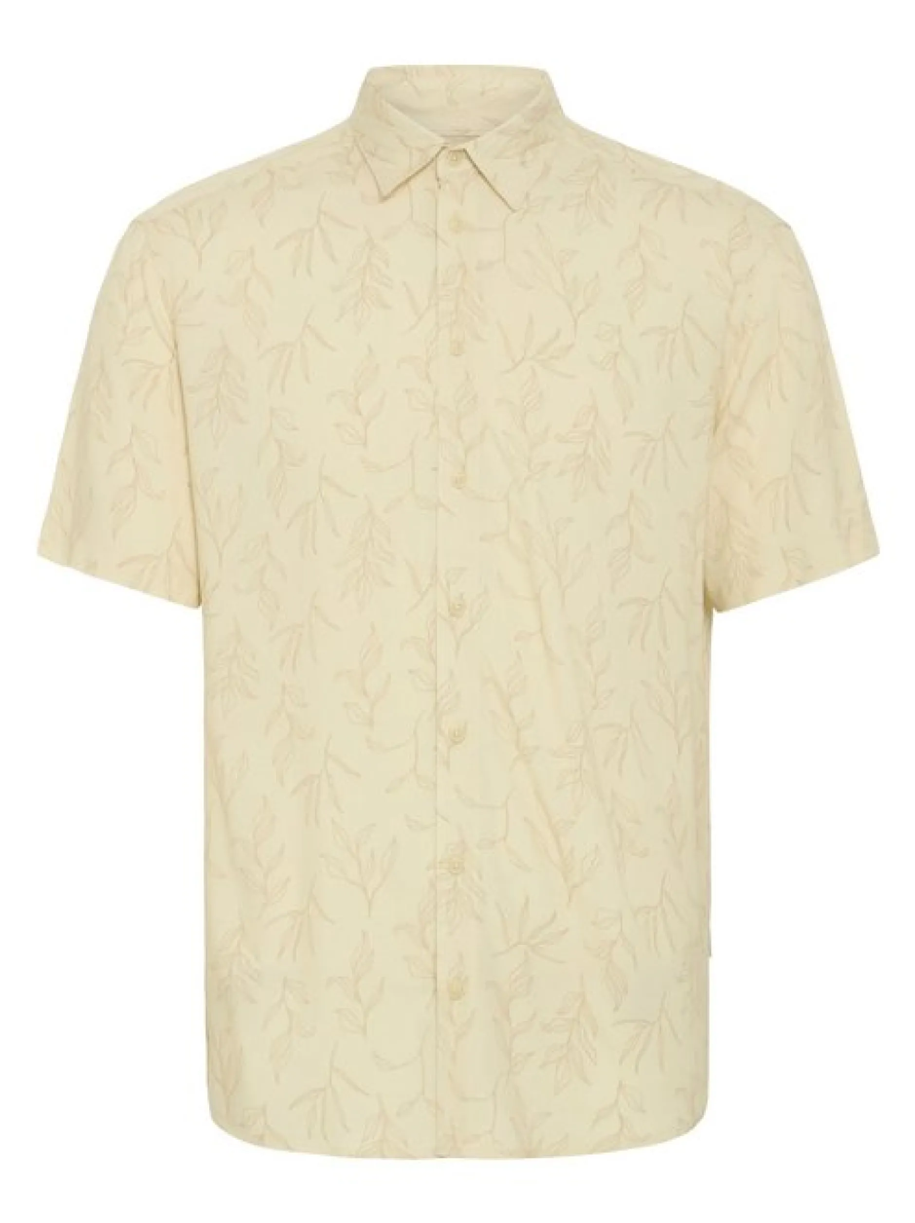 BLEND Herren Kurzarmhemd - BHace Shirt in beige