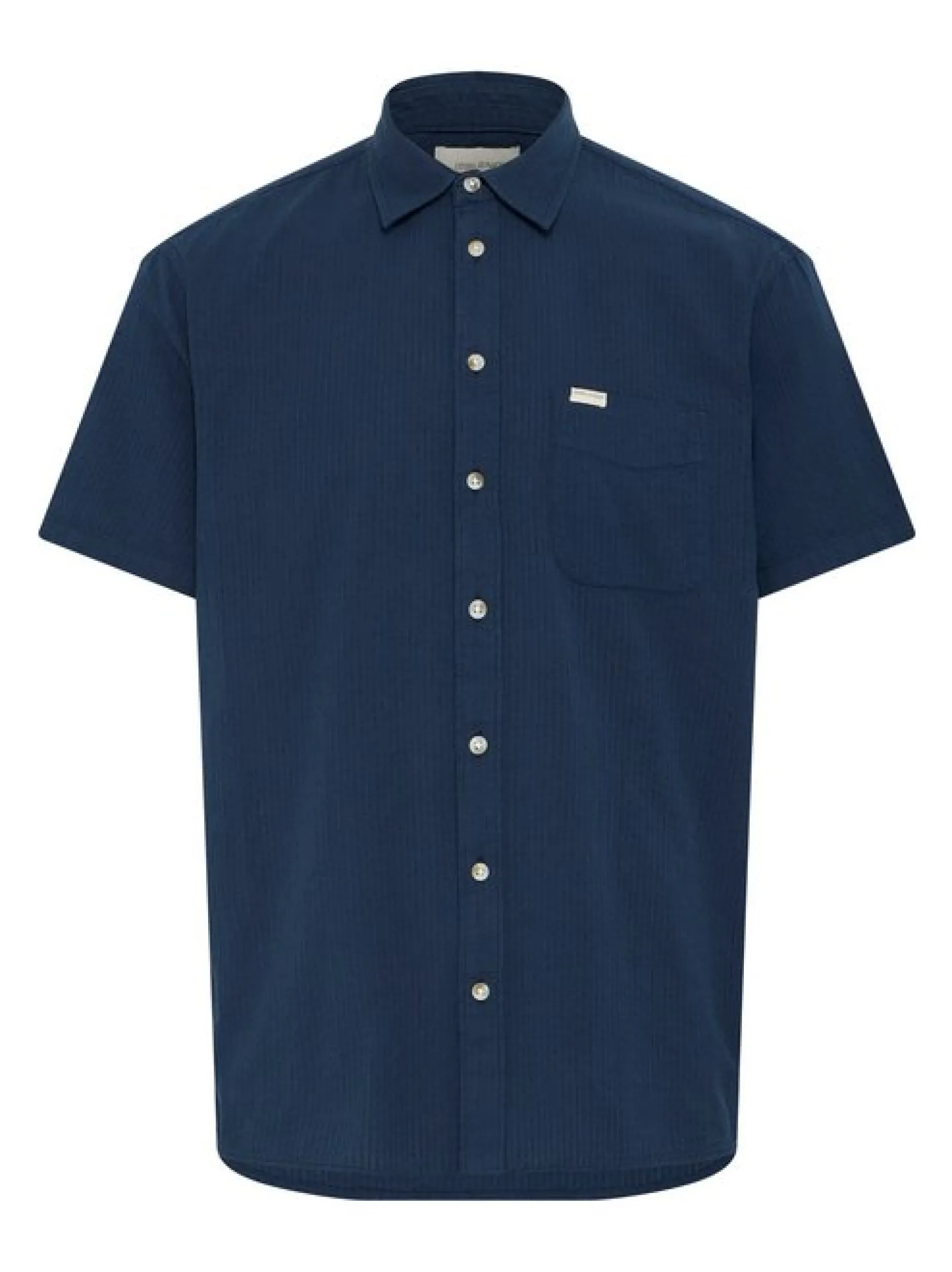 BLEND Herren Kurzarmhemd - BHAlke in blau