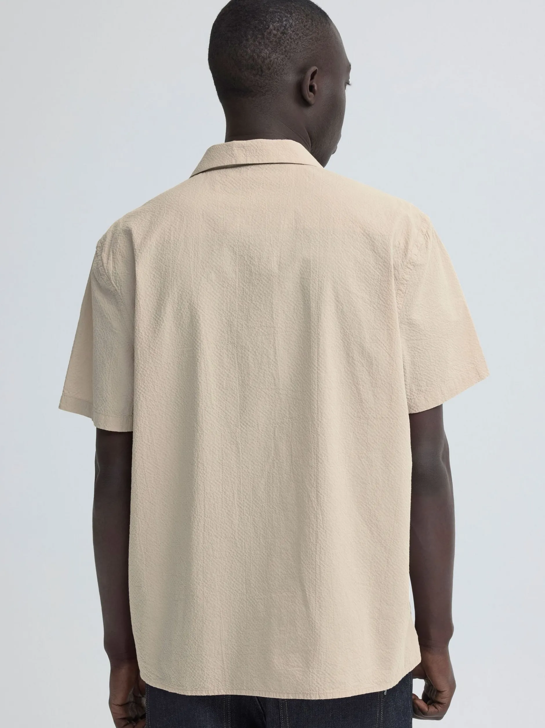 BLEND Herren Kurzarmhemd - BHAvan in beige