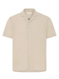 BLEND Herren Kurzarmhemd - BHAvan in beige