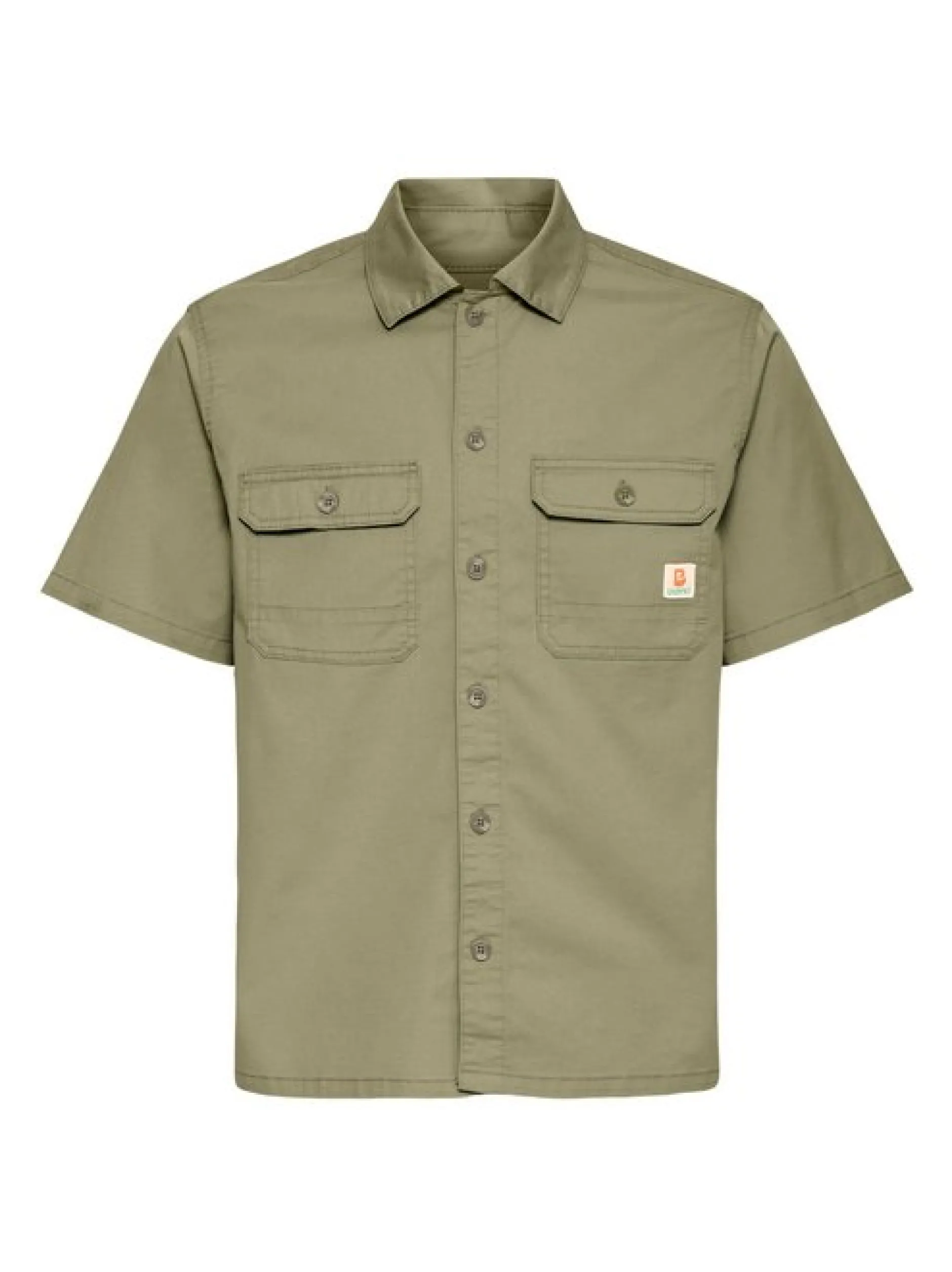 BLEND Herren Kurzarmhemd - BHMatz Overshirt in oliv