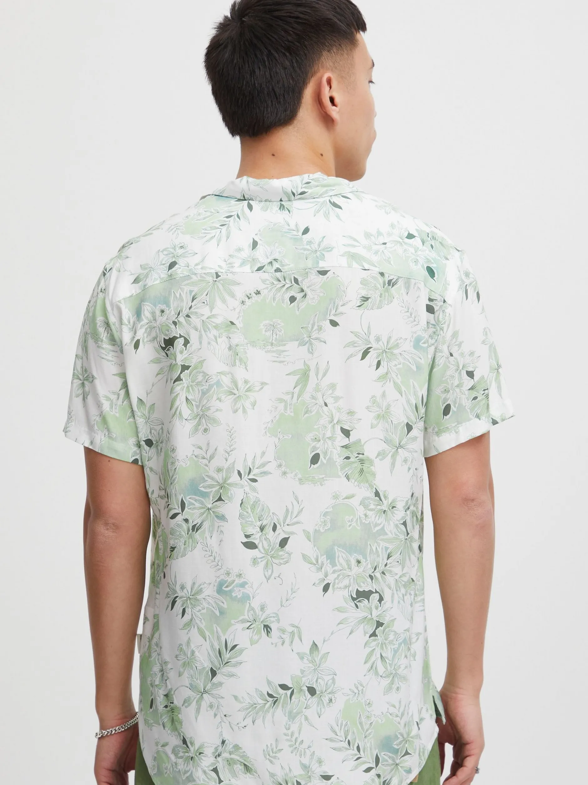 BLEND Herren Kurzarmhemd - BHShirt in grün