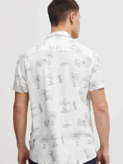 BLEND Herren Kurzarmhemd - BHShirt in weiß