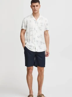 BLEND Herren Kurzarmhemd - BHShirt in weiß