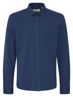 BLEND Herren Langarmhemd - BHAlo in blau