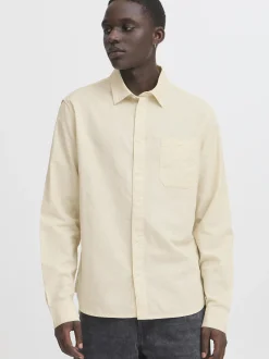 BLEND Herren Langarmhemd - BHBay Linen in beige