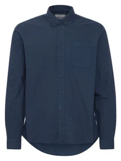 BLEND Herren Langarmhemd - BHBugley in blau